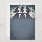 Invitation Trois sorcières à la soirée d'Halloween étoilée (Dos)