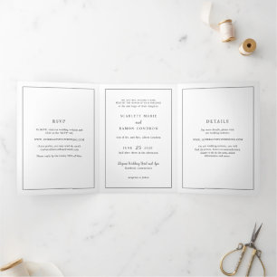 INVITATION TROIS VOLETS