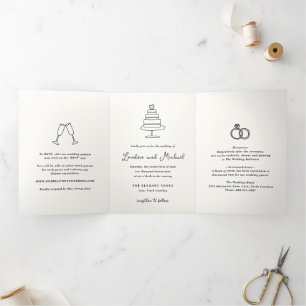INVITATION TROIS VOLETS