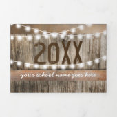 Invitation Trois Volets 2 en 1 Babys Breath Rustique Graduation 2026 (Page de couverture)