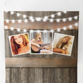 Invitation Trois Volets 2 en 1 Tournesol rustique 2025 Graduation (Intérieur en premier)