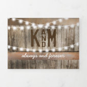 Invitation Trois Volets 3 en 1 Rustic Baby's Breath Mariage (Page de couverture)