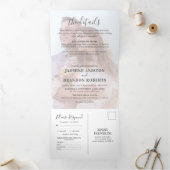 Invitation Trois Volets 3 en 1 superposition de photo de mariage (Intérieur)