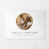 Invitation Trois Volets ADELLA Edgy Mariage minimaliste moderne (Page de couverture)