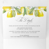 Invitation Trois Volets Aquarelle Citrus Lemon BlossMariage (Intérieur en premier)