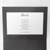 Invitation Trois Volets aquarelle d'eucalyptus gris tout en un mariage (Intérieur en premier)