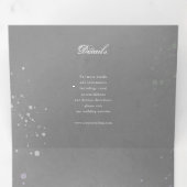 Invitation Trois Volets Aquarelle Lavande gris fleur tout en un seul maria (Intérieur en premier)