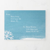 Invitation Trois Volets Aquarelle moderne Sweet 16 Snowflakes (Page de couverture)
