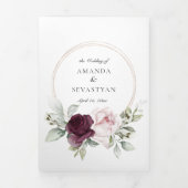 Invitation Trois Volets Aquarelle romantique | Mariage Boho (Page de couverture)