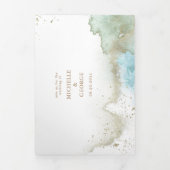 Invitation Trois Volets Aquarelle Waves Pastel (Page de couverture)