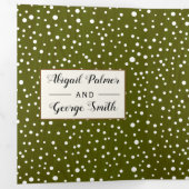 Invitation Trois Volets Arbres et lumières bois vert rustique mariage d'hi (Intérieur en premier)