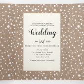 Invitation Trois Volets Arbres et lumières kraft papier rustique mariage d (Intérieur au milieu)