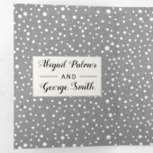 Invitation Trois Volets Arbres sur papier kraft gris mariage rustique d'hi (Intérieur en premier)