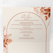 Invitation Trois Volets Arc de terre rustique Photo Mariage de automne d'a (Intérieur en premier)