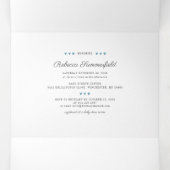 Invitation Trois Volets Arc en ciel moderne Boho Script Baby shower chic (Intérieur au milieu)