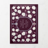 Invitation Trois Volets Argent épée & Bouclier Imaginaire médiéval Mariage (Page de couverture)