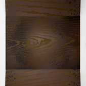 Invitation Trois Volets Arrière - plan en bois avec cheval de mer mécaniqu (Intérieur au milieu)