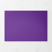 Invitation Trois Volets Arrière - plan violet riche solide | Conception en (Page de couverture)