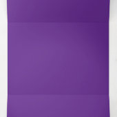 Invitation Trois Volets Arrière - plan violet riche solide | Conception en (Intérieur au milieu)