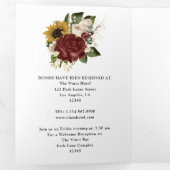 Invitation Trois Volets Automne Rustique - Automne Mariage Floral (Intérieur en premier)