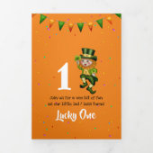 Invitation Trois Volets Baby Irish premier anniversaire jeux (Page de couverture)