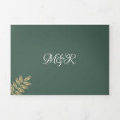 Invitation Trois Volets Bague de feuillage moderne en aluminium Logo de ma (Page de couverture)