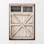 Invitation Trois Volets Barn Door Farm Party (Page de couverture)