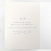 Invitation Trois Volets Bleu bleu clair simple Mariage moderne (Intérieur en premier)