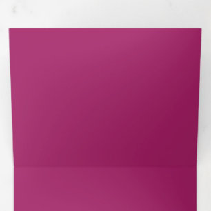Invitation Trois Volets Bloc de couleur Magenta vibrant Arrière-plan gra