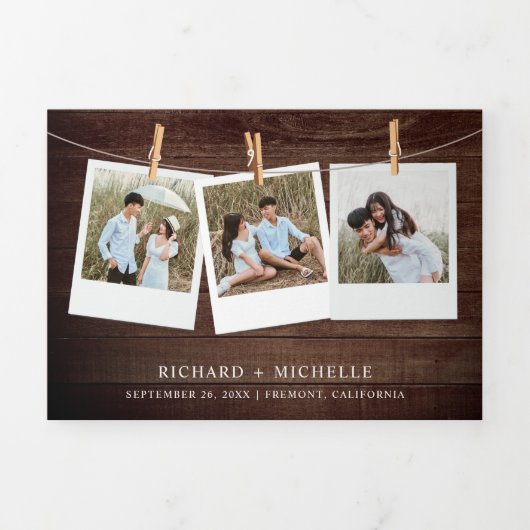 Invitation Trois Volets Blue Hydrangea Mason Jar String Mariage (Page de couverture)