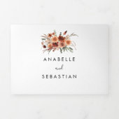 Invitation Trois Volets Boho Botanique Automne Floral Mariage (Page de couverture)
