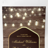 Invitation Trois Volets Bois Dusty Roses Mason Jar String Mariage (Intérieur en premier)