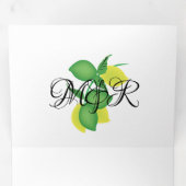 Invitation Trois Volets Bold Lemon Limoncillo Mariage (Intérieur en premier)