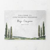 Invitation Trois Volets Borgo Corsignano | Mariage illustré (Page de couverture)
