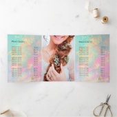 Invitation Trois Volets Brochure arrière - plan d'inspiration opale (Intérieur)