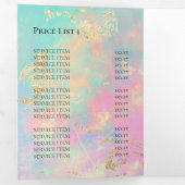 Invitation Trois Volets Brochure arrière - plan d'inspiration opale (Intérieur en premier)