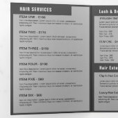 Invitation Trois Volets Brochure de salon Fille Parties scintillant Argent (Intérieur en premier)