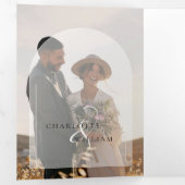 Invitation Trois Volets Budget Modern Multi Photo RSVP Détails Mariage (Intérieur en premier)