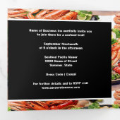 Invitation Trois Volets Business fruits de mer fin d'année fonction paella (Intérieur en premier)