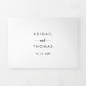 Invitation Trois Volets Calligraphie Tripli Lettre pliée Le Mariage de (Page de couverture)