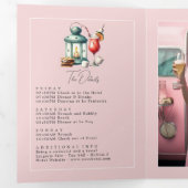 Invitation Trois Volets Camp Bride Bachelorette Weekend Photo et QR Code (Intérieur en premier)