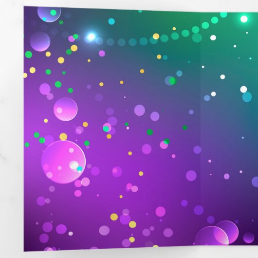 Invitation Trois Volets Carthagène Solive Purple (Intérieur en premier)