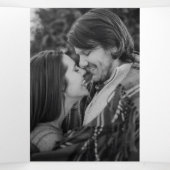 Invitation Trois Volets Chelsea Sage Vert Mariage moderne (Intérieur au milieu)