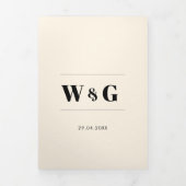 Invitation Trois Volets Chic élégant Tout en un mariage (Page de couverture)