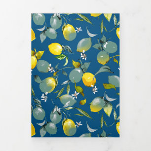 Invitation Trois Volets citrons aquarelle 29