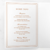 Invitation Trois Volets Citrouille classique Orange mariage élégant (Intérieur en premier)