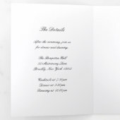 Invitation Trois Volets Classic Black and White Timeless Wedding (Intérieur en premier)