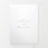 Invitation Trois Volets Classic Neutral Monogram Elegant Wedding (Page de couverture)