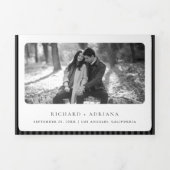 Invitation Trois Volets Code QR de mariage gothique couple de squelettes a (Page de couverture)