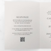 Invitation Trois Volets Code QR Neutre Élégant Mariage Propre (Intérieur en premier)